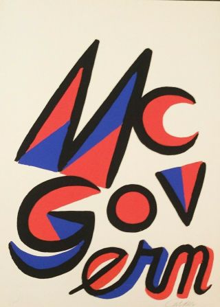 Alexander Calder Mcgovern Serigraph Signed & Numbered