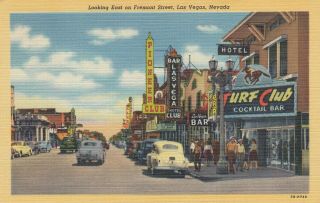 Las Vegas,  Nevada,  1945 ; Fremont Street At Turf Club