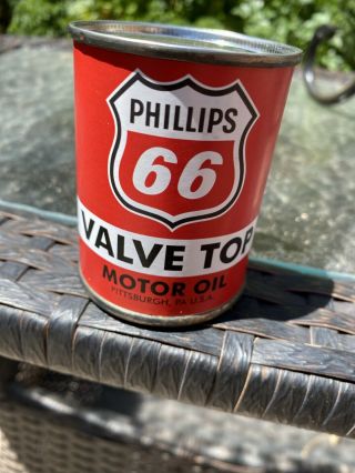 VINTAGE ‘’PHILLIPS 66  MOTOR OIL CAN SALESMAN SAMPLES 2.  75X2.  5 Inch 3