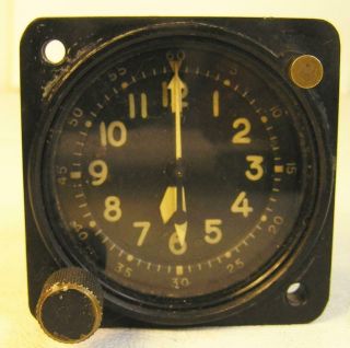 Wwii Waltham Type 13a - I Aircraft 8 Day Cockpit Clock Military - Parts/repairs