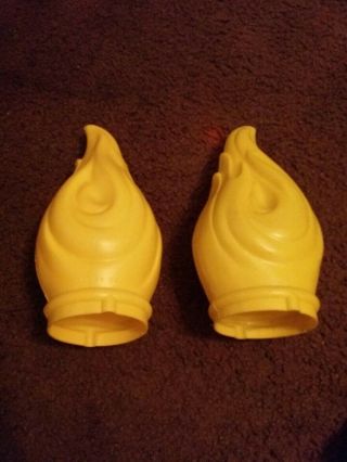 Vintage Candle Blow Mold Flame Top 10 " Tall Empire Noel Replacement Christmas