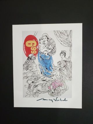 Andy Warhol Mary & Jesus Hand Signed Print