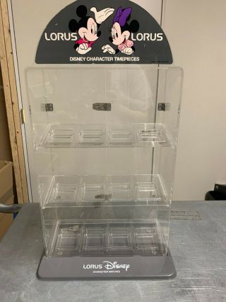 Vintage Disney Lorus Mickey Minnie Mouse Character Watch Display Case - No Key