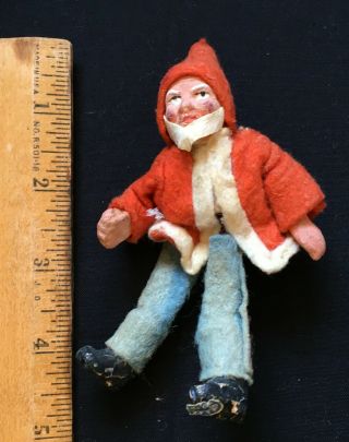 Vintage German Santa Claus.  - Clay Face,  Hands And Boots