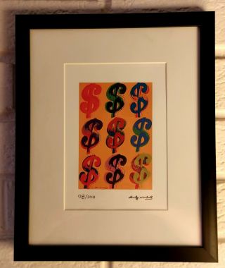 Andy Warhol - " Dollar Sign " Print Signed 1966 - 08/200 -