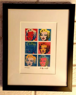 Andy Warhol - " Marilyn - Colors " Print Signed 1966 - 07/300 -