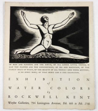 Rockwell Kent Male Nude Weyhe Galleries Exhibition Invitation Card 1926 Art Deco 2