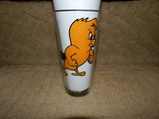 Vintage 1973 Pepsi Looney Tunes Glass Tumbler Henery Hawk Warner Bros Collector 2
