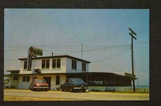 Vintage Postcard 1950s Cars Mercury Oasis Seafood Restaurant Nags Head Nc 973017