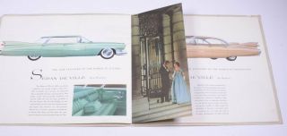 Vintage 8 Page Color Brochure Book 1959 Cadillac Series Sales Material 12 " X 14 "