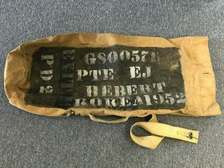 Wwii Canadian Army Duffle Bag 1945 Soldier Named In Korea