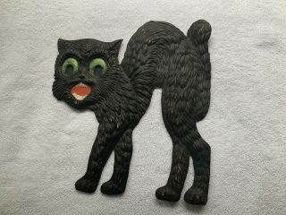 Vintage Halloween German Black Cat Diecut