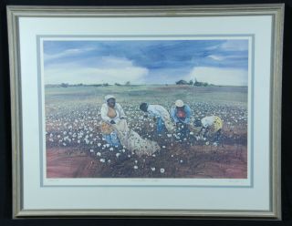 Jack Deloney Print " Riverbottom Cotton " Signed Special Limited Edition 795/1000