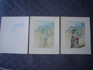 Salvador Dali - Divine Comedy Woodblock Prints - Purgatory 20 Progressive Set
