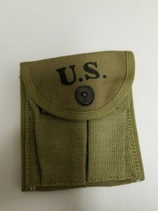 Us Gi Wwii M1 Carbine Khaki Stock Pouch Various Makers Dated 1943 "