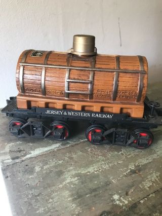 Jim Beam Decanter Train Tank Car Single Dome Jersey & Western Railway