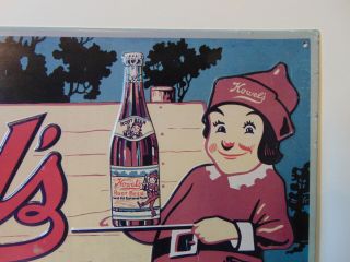 Vintage Howel ' s Root Beer Embossed Metal Sign 3