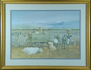 Jack Deloney Print " When Cotton Was King " Signed Special Limited Edition 342/800