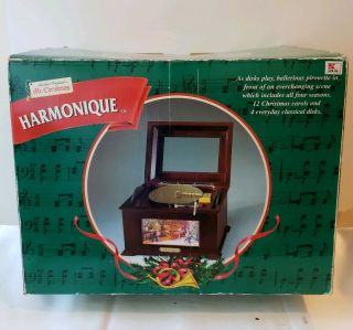 Mr Christmas Harmonique Spinning Dancers & Moving Scenery 16 Discs Music Box