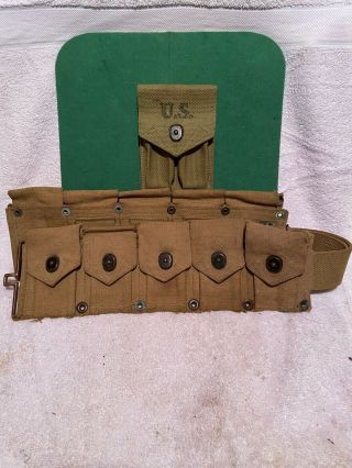 Ww 2 U.  S.  Army Ammo Belt With 45 Pouch And Spats