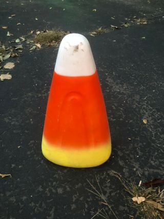 Rare Vintage Candy Corn 17 Inches Blow Mold Holiday Halloween Yard Decor