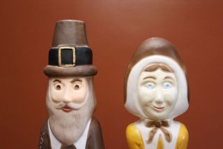 Vintage Union Products Don Featherstone Lighted Blow Mold Pilgrim Man/Lady 1996 3
