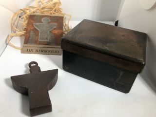 Jan Barboglio Metal Guardian Angel Trinket Box With Angel And Blessing