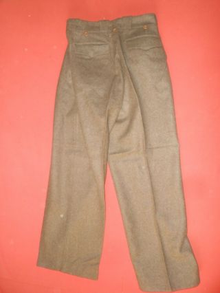 France Army :: 1949 Brown Wool Battledress Trousers 1949 Militaria