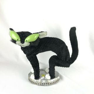 Vintage Gemmy Halloween Scrawny Black Alley Cat Fraidy Cat Dances & Sings