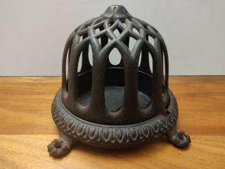 Vintage Cast Iron Beehive String/twine Holder Lion Feet Incredible