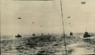 1944 Press Photo Invasion Armada Crossing The English Channel For D - Day Invasion
