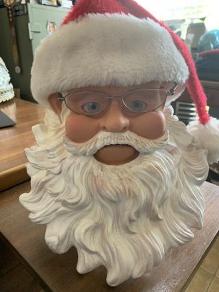 Rare Life Size Gemmy Animated Santa Claus " Replacement Head Only Part " 6 Feet