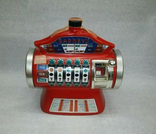 Vintage Jim Beam Decanter Liquor Bottle Slot Machine Barney 
