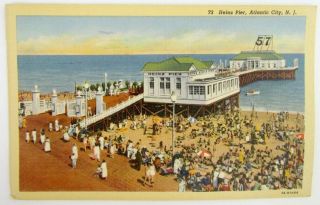 1942 Vintage Postcard Heinz Pier Atlantic City N.  J.