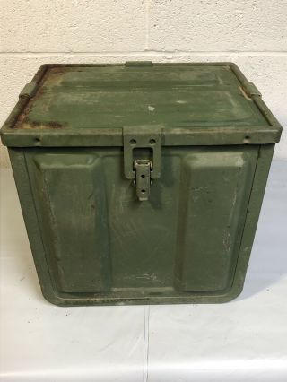 Vtg Mk - 2 Large Military Ammo Bomb Component Box Crate Industrial Metal Can Ww2