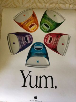 Vintage Apple Computers Yum Poster Colors Macintosh Imac Think Different