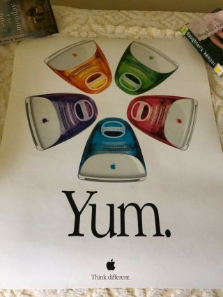 Vintage Apple Computers YUM Poster Colors Macintosh iMac Think Different 2