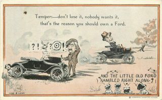 Automobile Comic Humor C - 1915 Cobb Shinn Ford Model T Postcard 20 - 10811