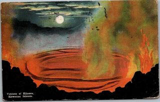 Postcard Hi - Volcano Of Kilauea Hawaiian Islands C1920 Antique Mrstuff B1/47
