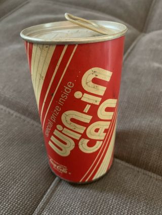 Vintage 80’s Coca Cola Win - In Can With Shirt Promo Coke Special Prize Vtg