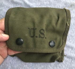 Wwii Ww2 Us Army/usmc M2 1944 Jungle First Aid Kit Pouch Issued With Name