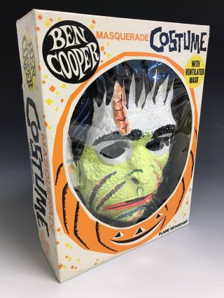Vintage Ben Cooper Frankenstein Halloween Mask And Costume Rare