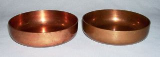 Revere Metal Ware Vintage Solid Copper 3.  5 " Coasters Rome,  Ny