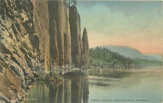 Cape Horn Columbia River Oregon Hand Colored 1914 Postcard Portland 9855