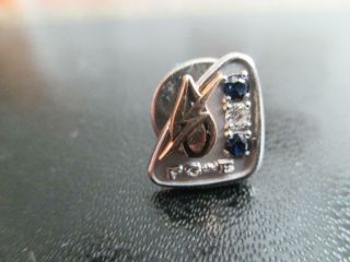 Vintage Pacific Gas & Electric Co.  Service Pin 10k Gold With Diamond & Sapphires