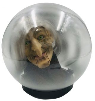 Gemmy Animated Talking Witch Head In Crystal Ball Halloween Prop Decoration 9 "