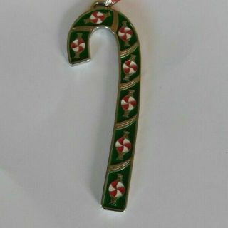 Wallace Candy Cane Christmas Enamel Ornament Peppermint 2005 25th Anniversary