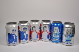 2018 Pepsi Cola Cans Set Retro Style Michael Jackson Factory Test Cans
