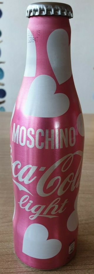 Coca Cola Alu Bottles From Switzerland.  Moschino Designer Promotion.  Empty