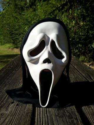 Vtg Scream Movie Ghostface Halloween Hooded Mask Easter Unlimited Funworld Div
